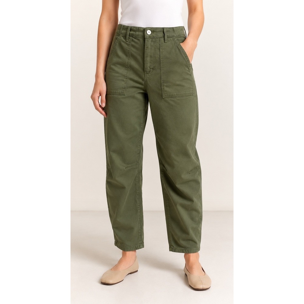 Betro Simone Anouk Utility Pants Women's 26 Army Green Made USA Stretch